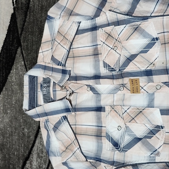 BKE EMBROIDERED PLAID TAILORED FIT SNAP-BUTTON LONG-SLEEVED SHIRT - Picture 2 of 13